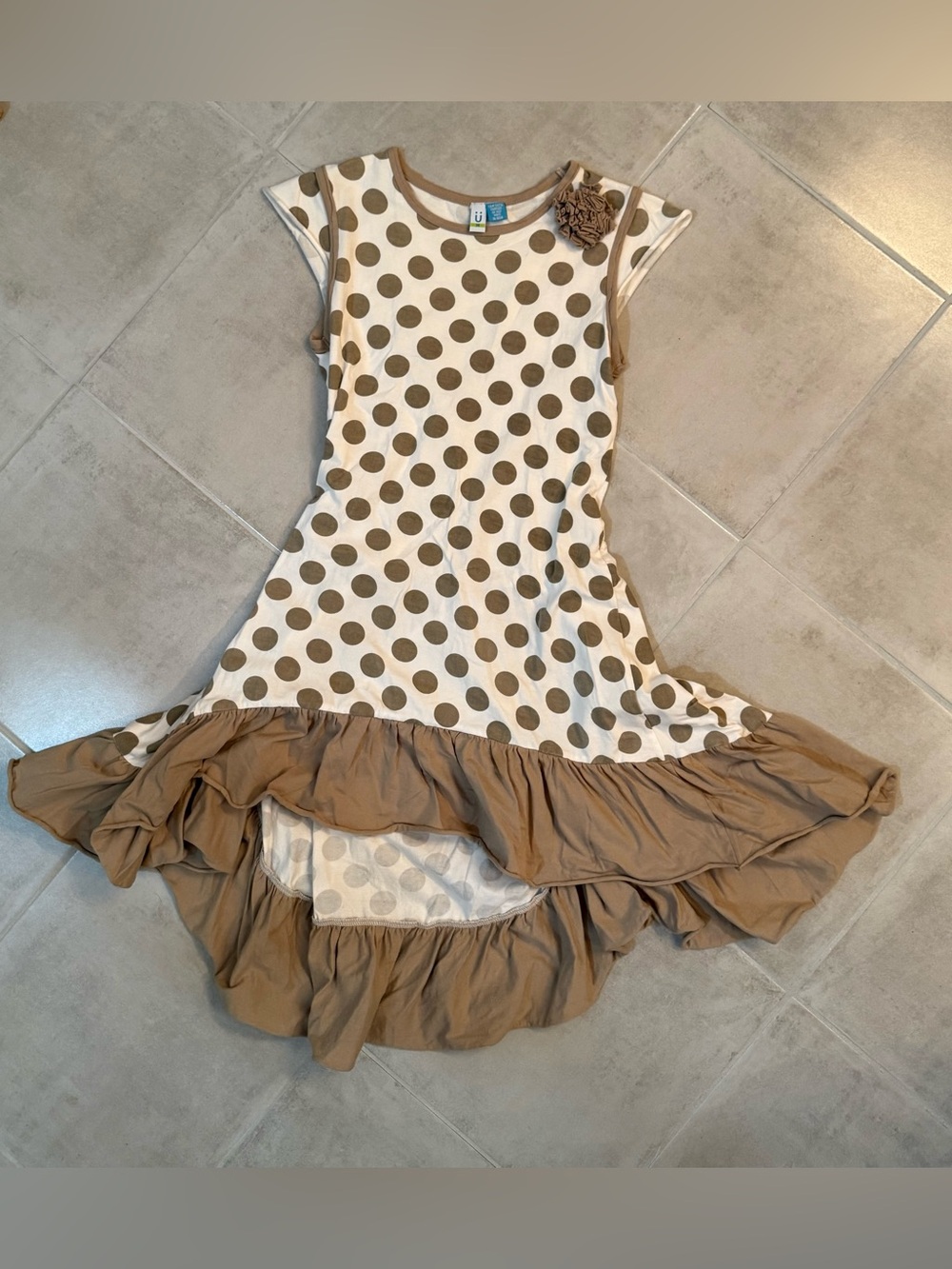 Blu by Blu Khaki Dress with Bustle Sz 14 NWOT